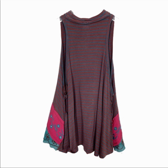 Free People North South Tank  Boho Embellished M - Picture 3 of 7